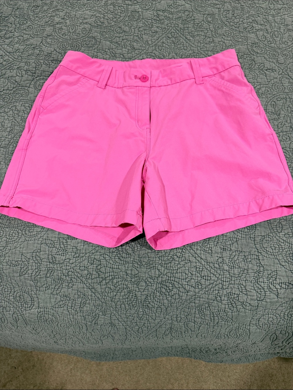 Vineyard Vines…Bright Pink Women’s Bermuda Shorts with Button Waist